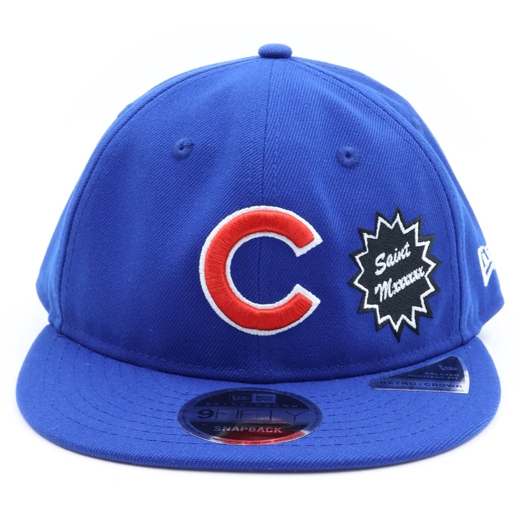 SAINT MICHAEL(セントマイケル) ×NEW ERA RETRO CROWN 9FIFTY CHICAGO CUBS ニューエラ レトロクラウン 9フィフティー シカゴ カブス ベースボールキャップ ブルー SH-HR8-0000-C47