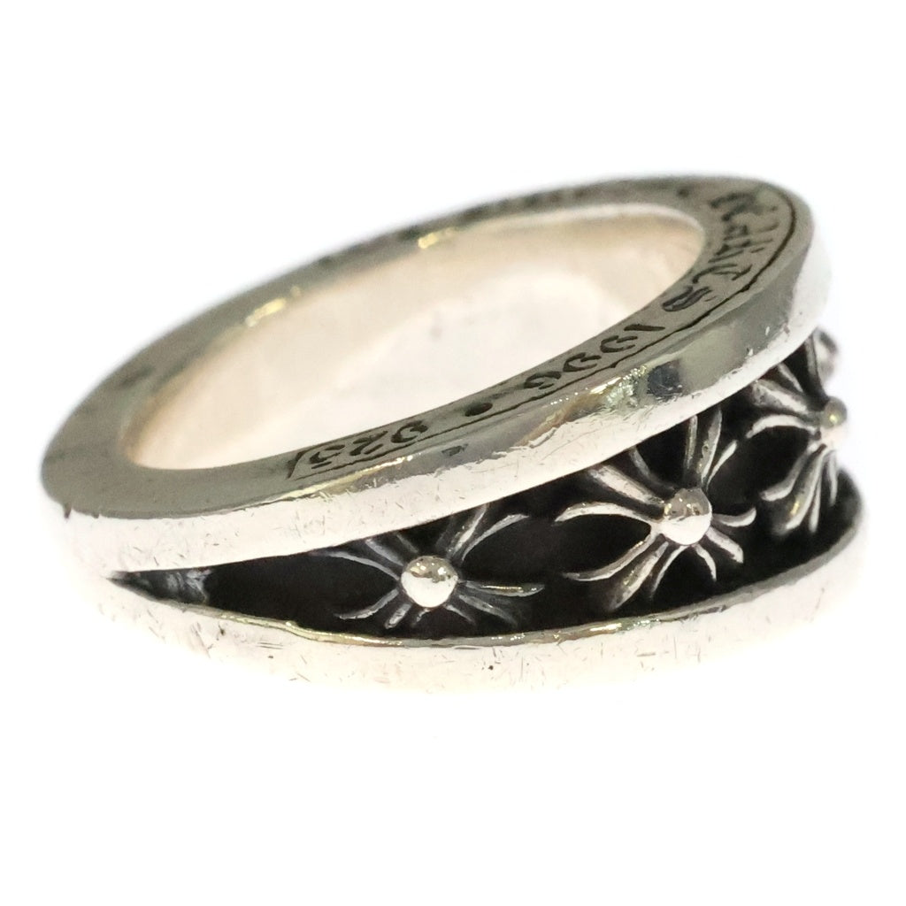 CHROME HEARTS(クロムハーツ) NARROW V CHX PLS ナローVバンド CHプラス リング シルバー