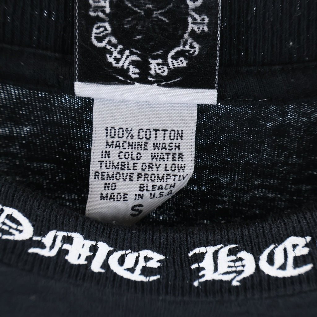 CHROME HEARTS(クロムハーツ) OLD バックフローラルクロスプリント クルーネック半袖Tシャツカットソー ブラック