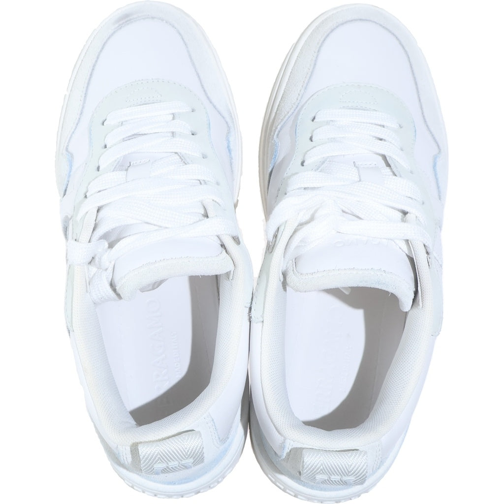 FERRAGAMO(フェラガモ) GANCINI SNEAKER ガンチーニ ローカットスニーカー ホワイト レディース 023588 776671