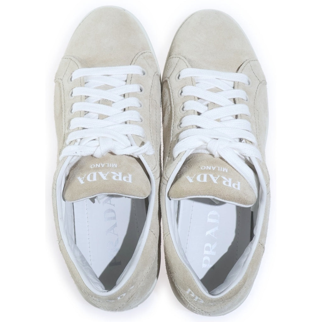 PRADA(プラダ) SUEDE DOWNTOWN SNEAKERS スウェード ダウンタウン ローカットスニーカー ベージュ レディース 1E535L