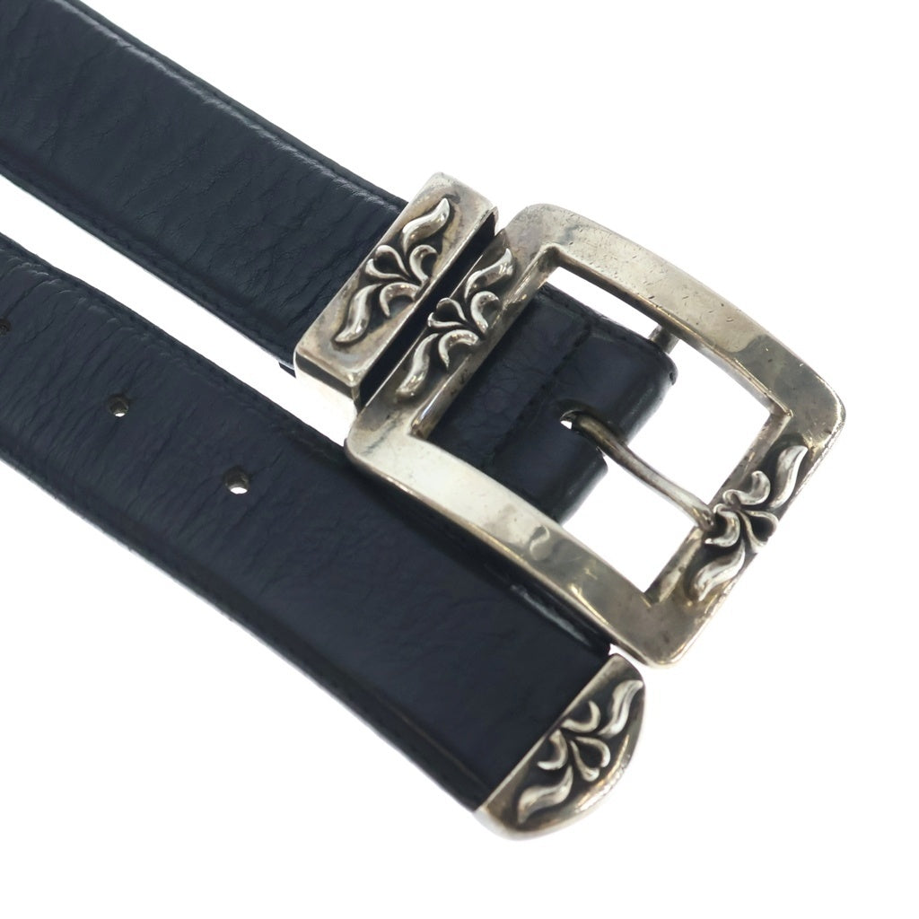 CHROME HEARTS(クロムハーツ) BLT 3PC OTJ レザーベルト ブラック/シルバー