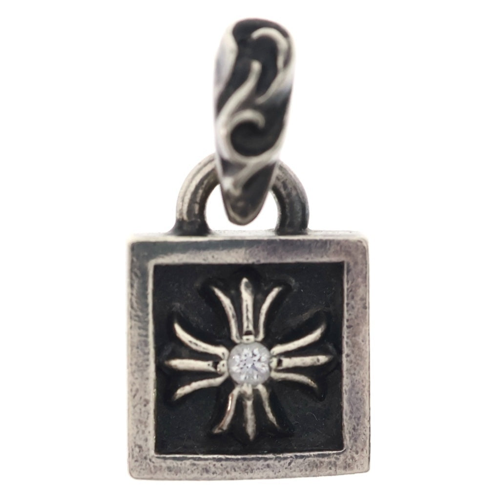 CHROME HEARTS(クロムハーツ) FRAMED CH PLUS 1DIA フレームドCHプラス 1ダイヤ チャーム ペンダントトップ シルバー