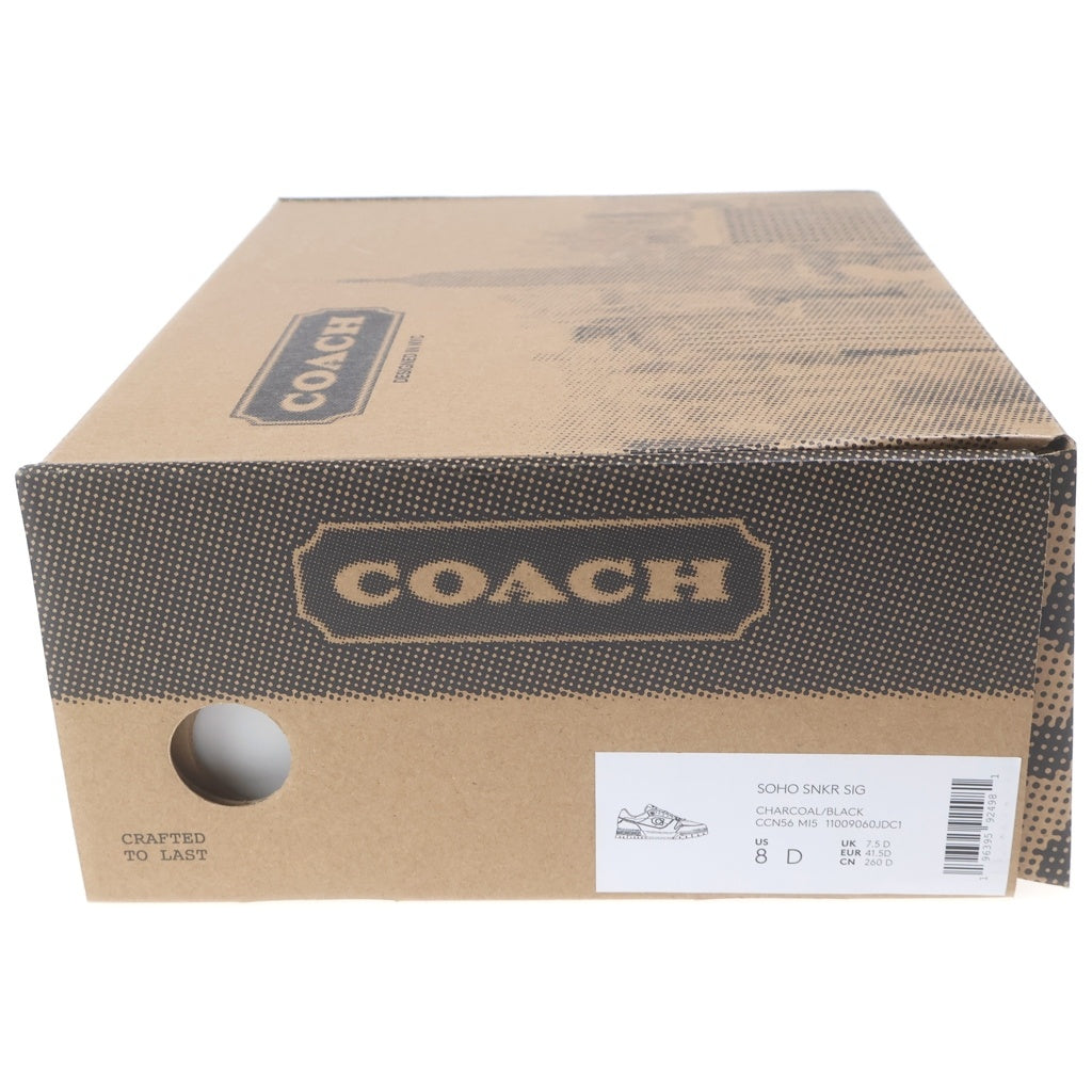 COACH(コーチ) ソーホー シグネチャー キャンバス ローカットスニーカー ブラック US8/26cm CCN56