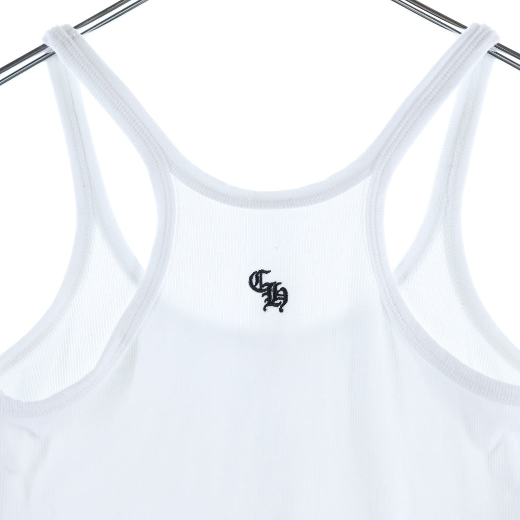 CHROME HEARTS(クロムハーツ) BAD SEED バッドシード CH刺繍 レーヨンタンクトップ ホワイト レディース