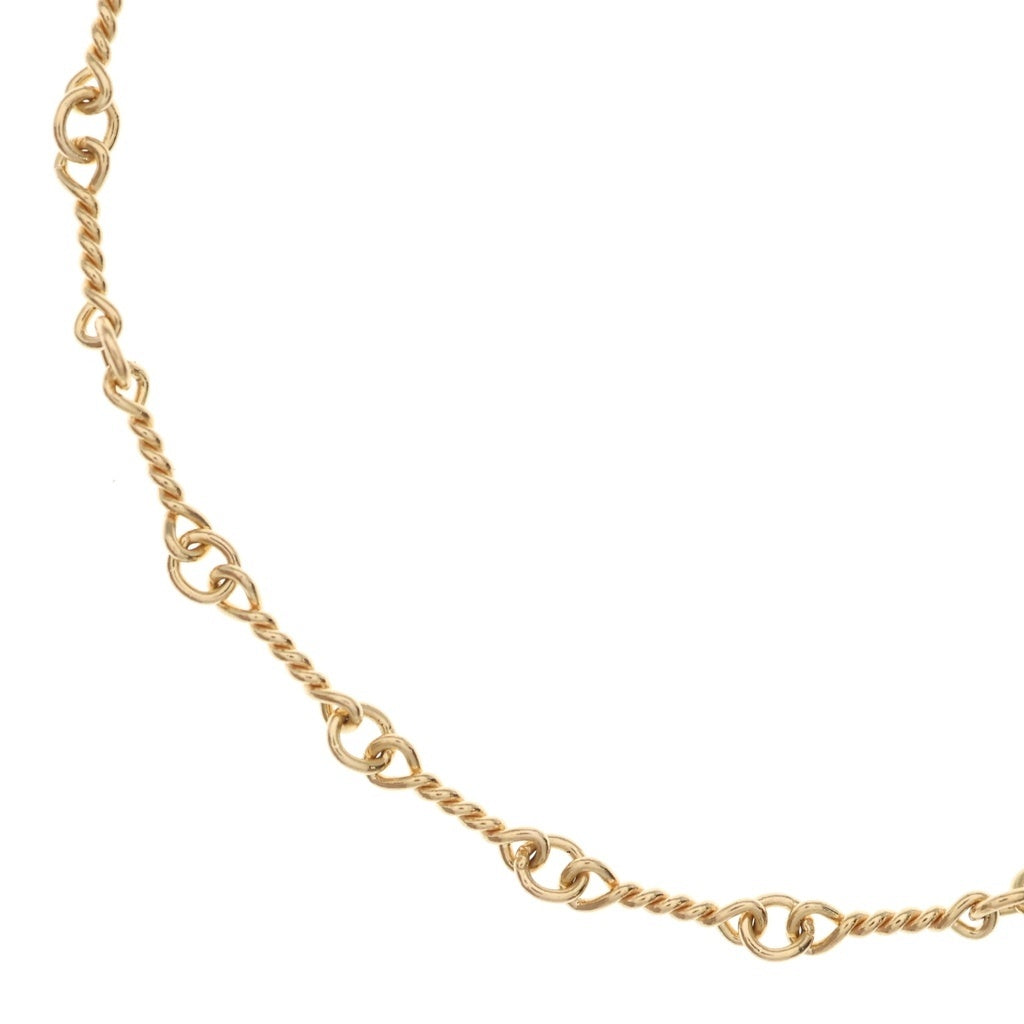 CHROME HEARTS(クロムハーツ) 22K NECKCHAIN T18 ツイストチェーンネックレス 18inch ゴールド BCA014