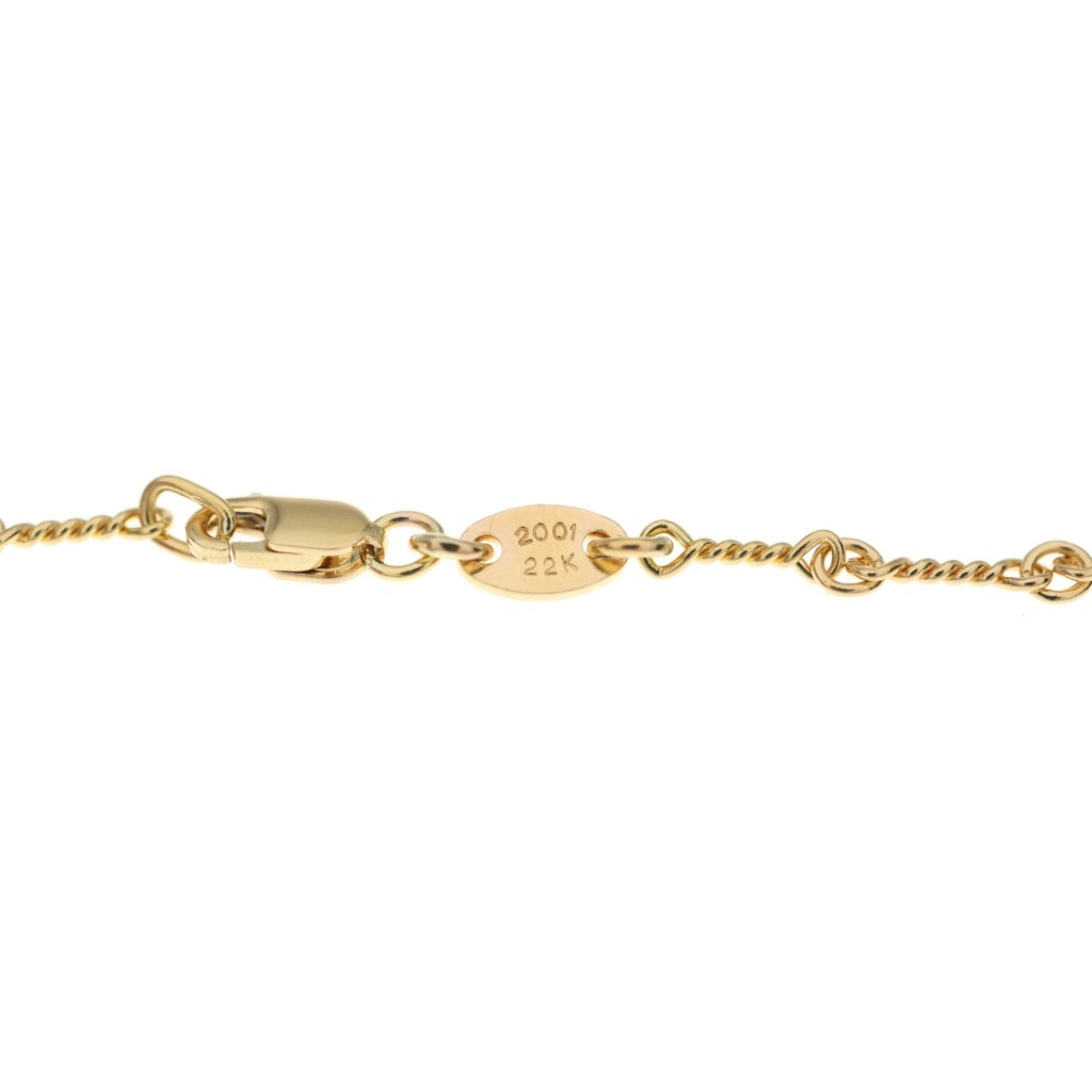 CHROME HEARTS(クロムハーツ) 22K NECKCHAIN T18 ツイストチェーンネックレス 18inch ゴールド BCA014