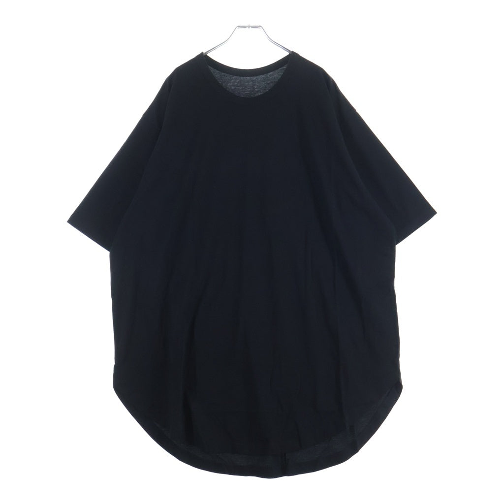 Ground Y(グラウンドワイ) COTTON JERSEY HEM ROUND JUMBO T-SHIRT SHORT SLEEVES コットン ジャージー ヘム ラウンド ジャンボ 半袖Tシャツ カットソー ブラック GA-T05-040