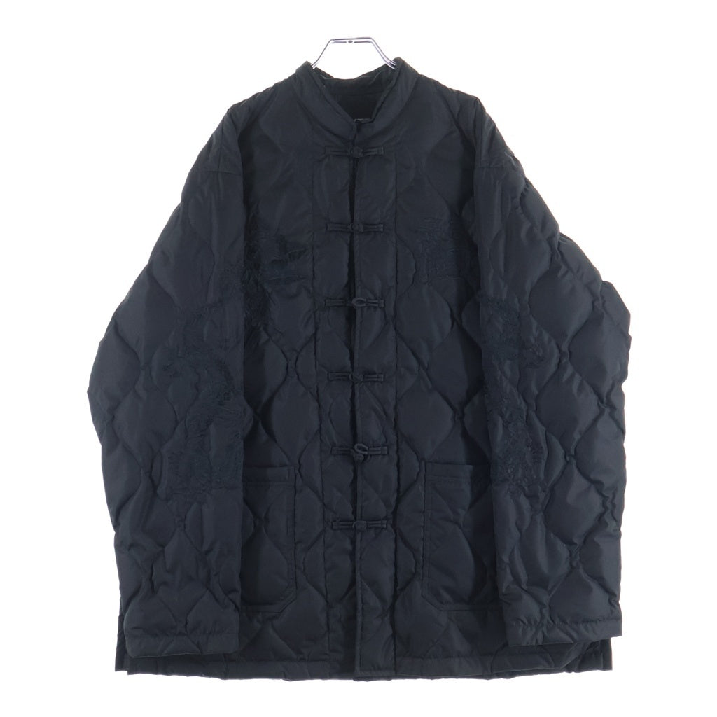 s'yte(サイト) ×TAION SOUVENIR EMBROIDERED QUILTED DOWN CHINA JACKET タイオン スーベニア エンブロイダリー チャイナ キルテッド ダウンジャケット ブラック UB-J14-920