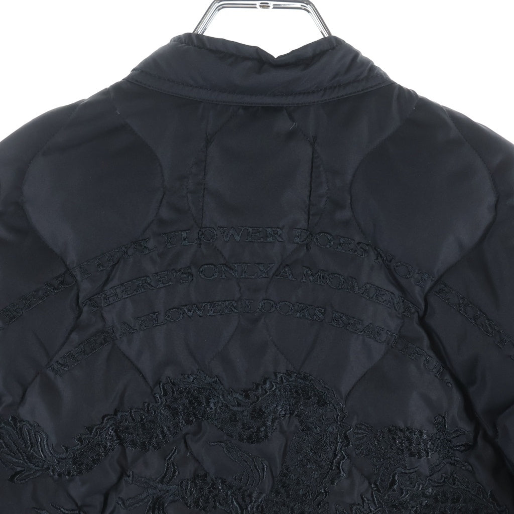 s'yte(サイト) ×TAION SOUVENIR EMBROIDERED QUILTED DOWN CHINA JACKET タイオン スーベニア エンブロイダリー チャイナ キルテッド ダウンジャケット ブラック UB-J14-920