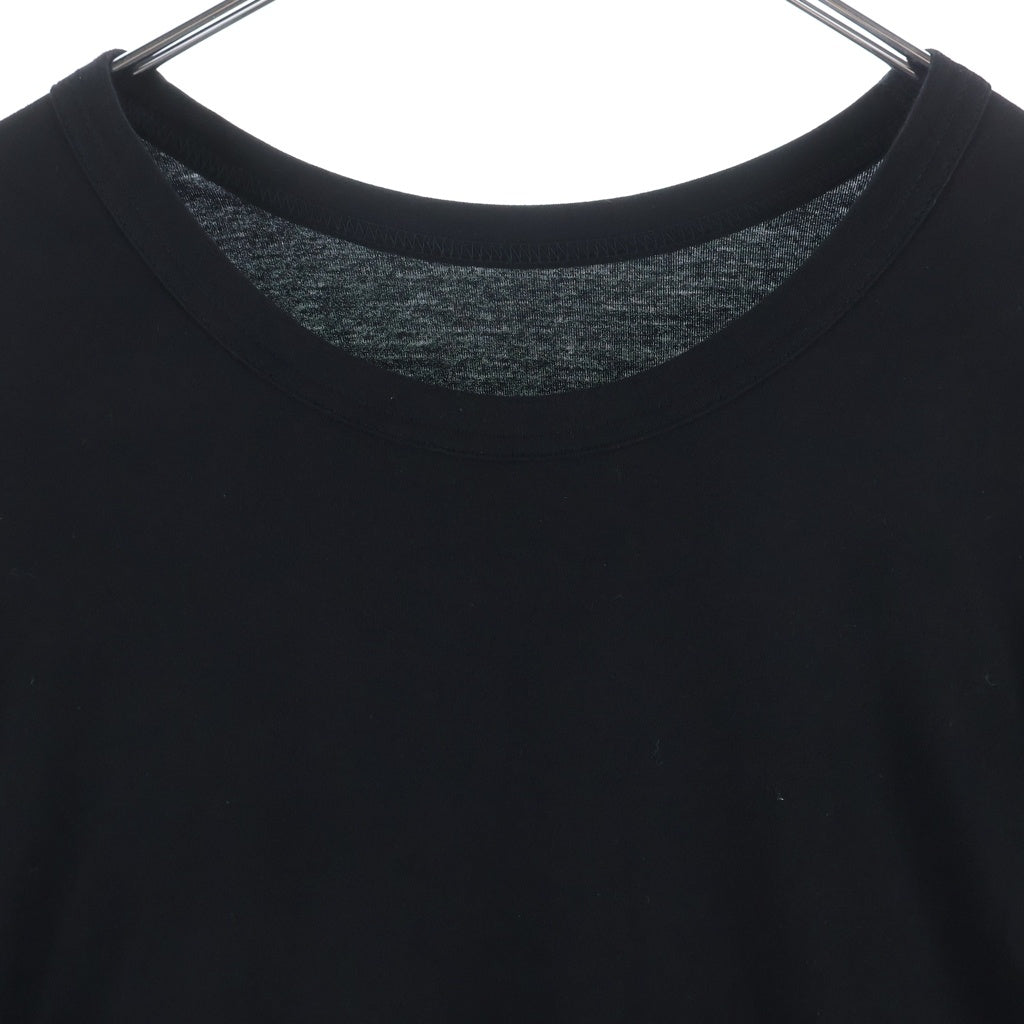 Ground Y(グラウンドワイ) COTTON JERSEY HEM ROUND JUMBO T-SHIRT LONG SLEEVES コットン ジャージー ヘム ラウンド ジャンボ 長袖Tシャツ カットソー ブラック GA-T06-040