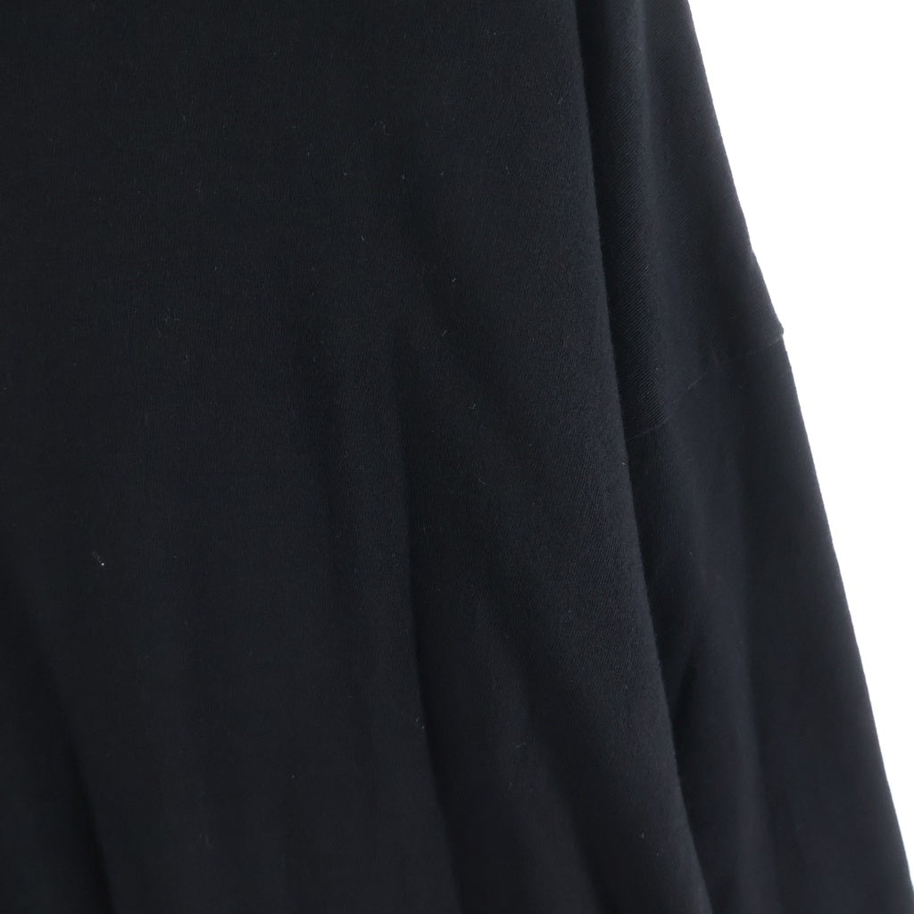 Ground Y(グラウンドワイ) COTTON JERSEY HEM ROUND JUMBO T-SHIRT LONG SLEEVES コットン ジャージー ヘム ラウンド ジャンボ 長袖Tシャツ カットソー ブラック GA-T06-040