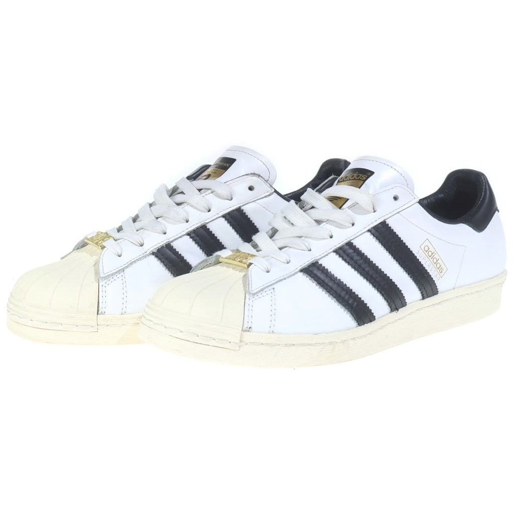 A BATHING APE(アベイシングエイプ) ×adidas Superstar 80s アディダス スーパースター ローカットスニーカー ホワイト/ブラック US9.5/27.5cm GZ8980