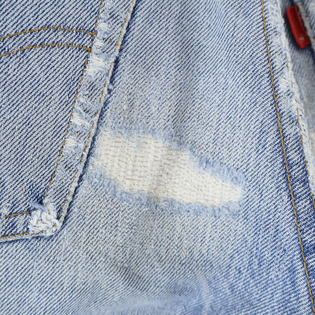 Levi's(リーバイス) 70S VINTAGE 501 66後期 ヴィンテージ ボタン裏6 スモールe ボタンフライデニムパンツ レディース インディゴ