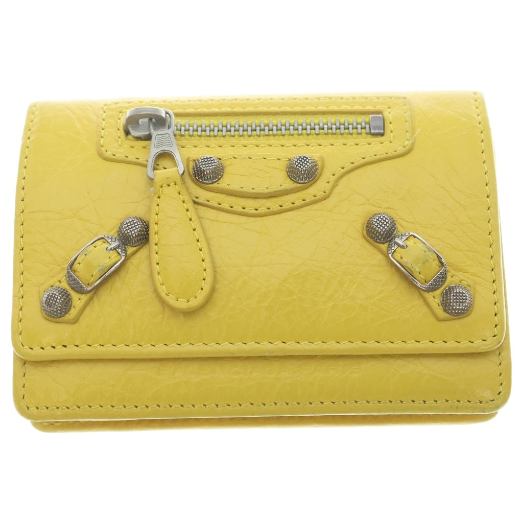 BALENCIAGA(バレンシアガ) ジャイアントアリーナ レザーカードケース 財布 イエロー 319159 レディース