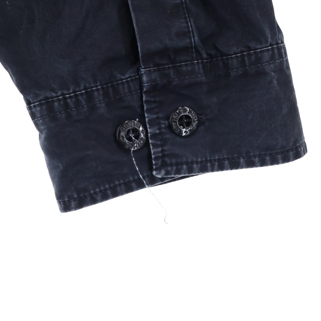 STONE ISLAND(ストーンアイランド) 12AW TELA COTTON POCKET OVERSHIRT テラ コットン ポケット オーバー 長袖シャツ ネイビー 5715110KN
