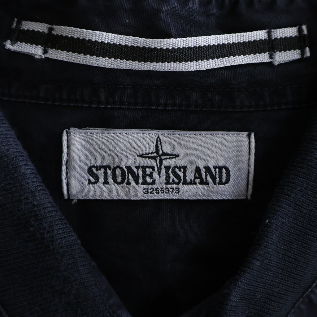 STONE ISLAND(ストーンアイランド) 12AW TELA COTTON POCKET OVERSHIRT テラ コットン ポケット オーバー 長袖シャツ ネイビー 5715110KN