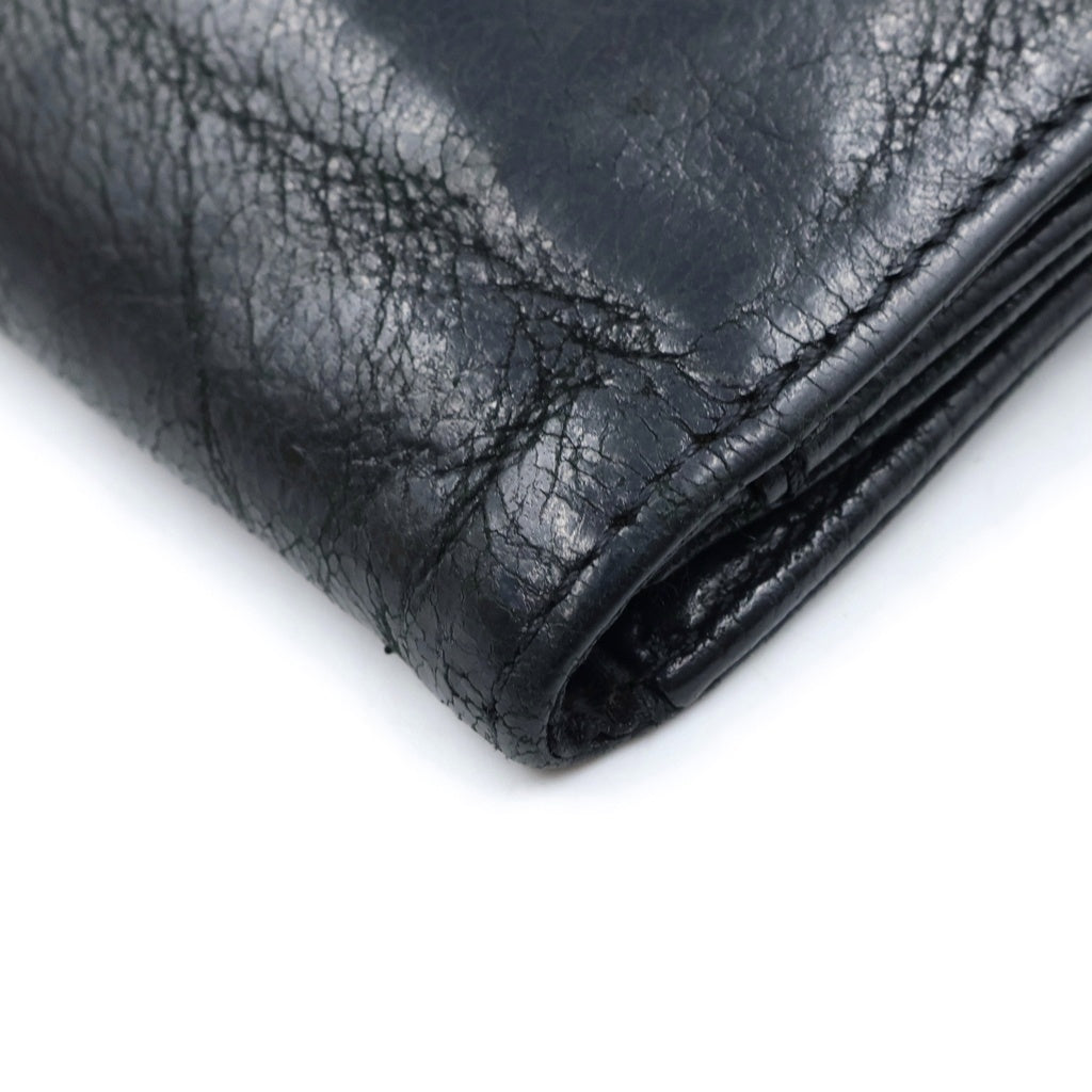 CHROME HEARTS(クロムハーツ) WAVE ウェーブ デストロイレザー ウォレット 財布 ブラック
