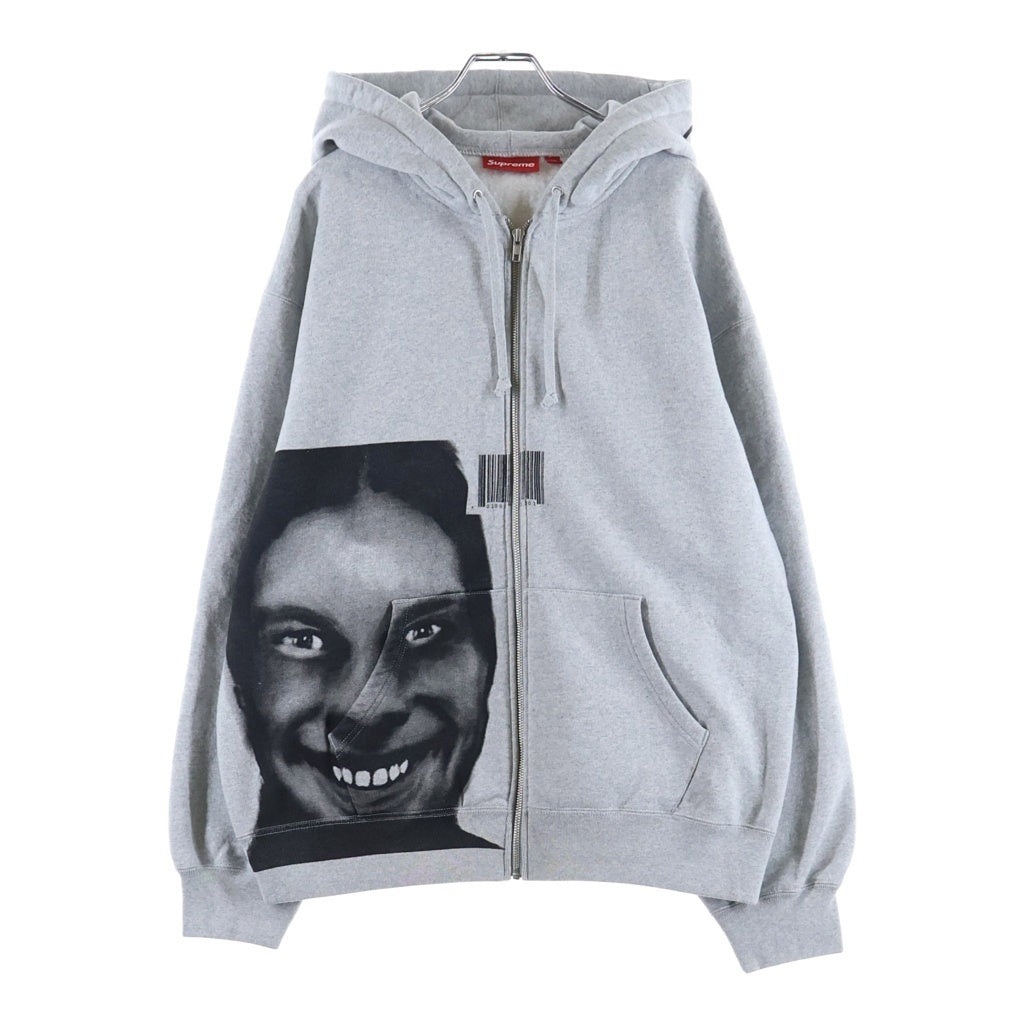 SUPREME(シュプリーム) 25SS ×APHEX TWIN Zip Up Hooded Sweatshirt エイフェックスツイン 両面プリント ジップアップフーデッドスウェットシャツ パーカー グレー