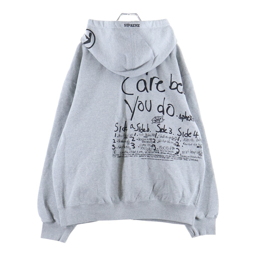 SUPREME(シュプリーム) 25SS ×APHEX TWIN Zip Up Hooded Sweatshirt エイフェックスツイン 両面プリント ジップアップフーデッドスウェットシャツ パーカー グレー