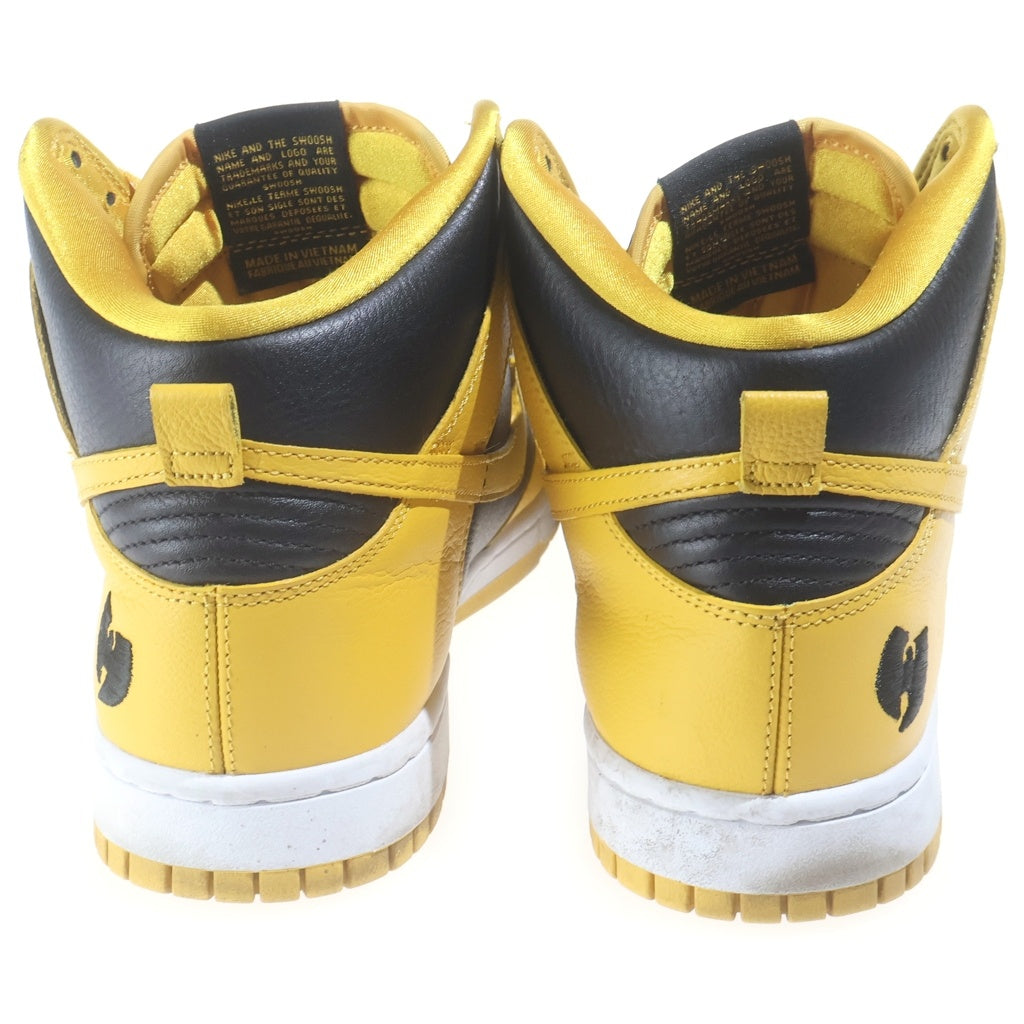 NIKE(ナイキ) ×WU-TANG CLAN DUNK HIGH RETRO PRM BLACK AND POLLEN ウータンクラン ダンク レトロ ハイカットスニーカー イエロー/ブラック US9.5/27.5cm HJ4320-001