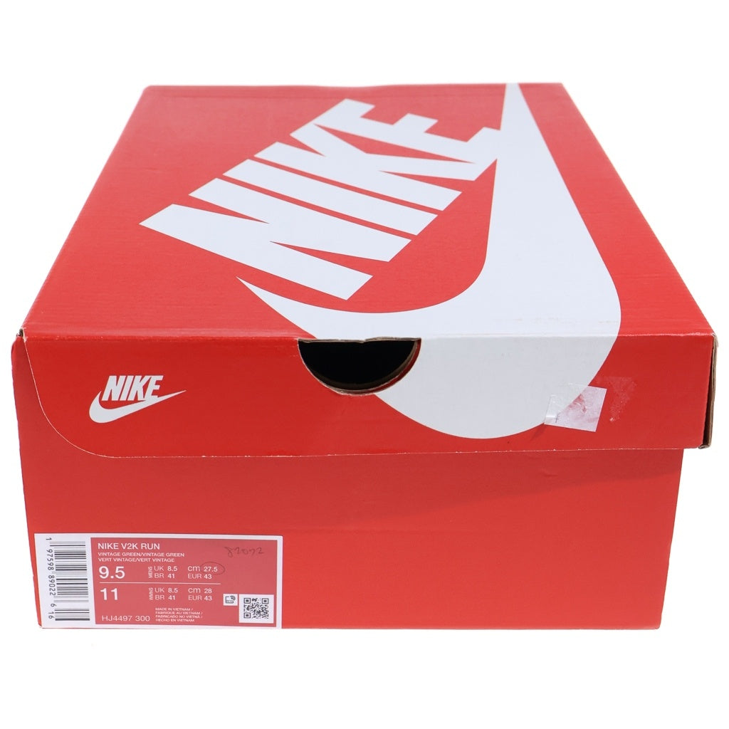NIKE(ナイキ) V2K RUN VINTAGE GREEN V2Kラン ローカットスニーカー グリーン/シルバー US9.5/27.5cm HJ4497-300 レディース