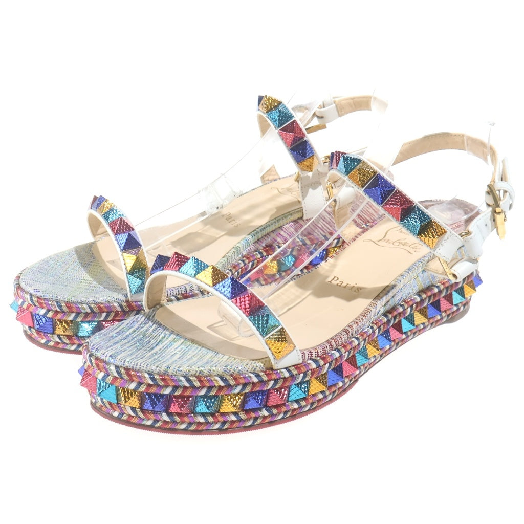 CHRISTIAN LOUBOUTIN(クリスチャンルブタン) PYRACLOU 60 SUEDE UNICORN ピラクル スウェード ユニコーン カラースタッズ サンダル レディース マルチカラー 1181057