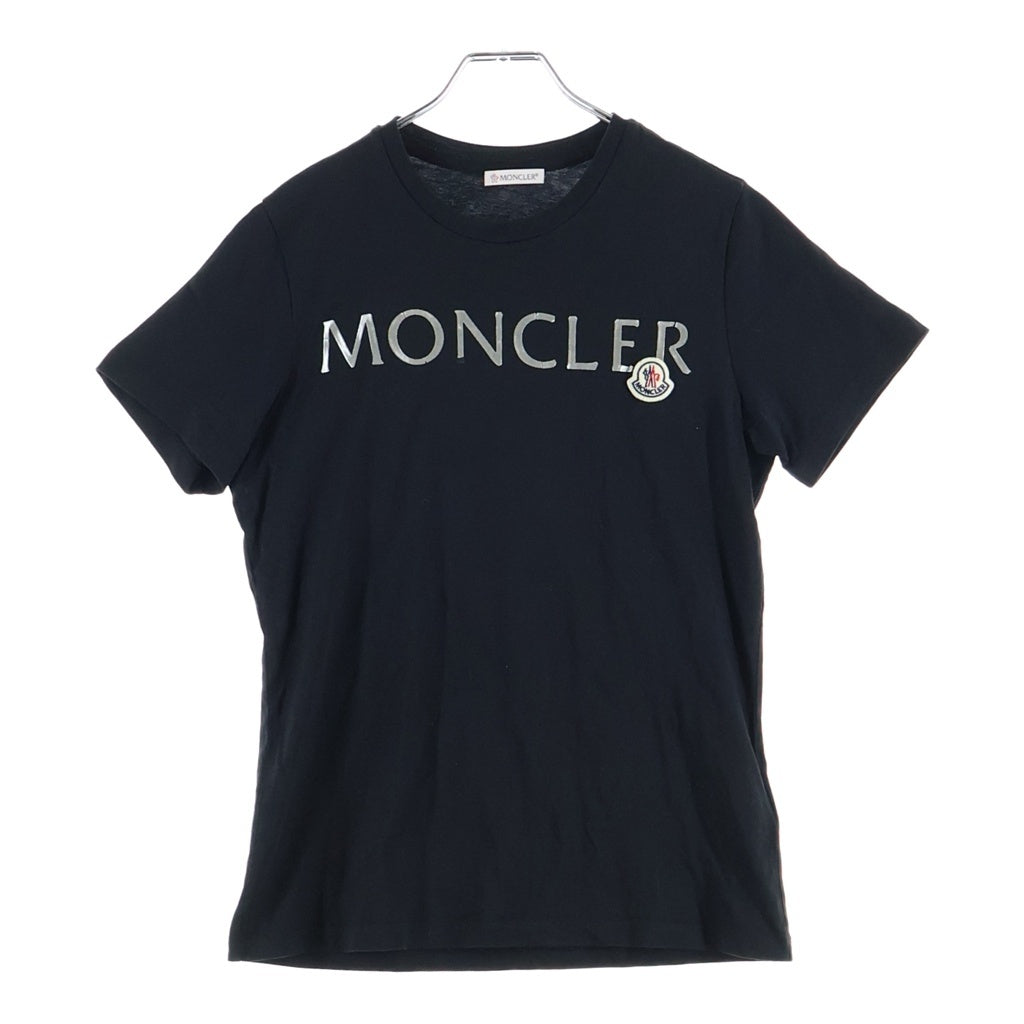 MONCLER(モンクレール) 20SS フロントロゴ クルーネック半袖Tシャツ カットソー ブラック F10938C71510 レディース