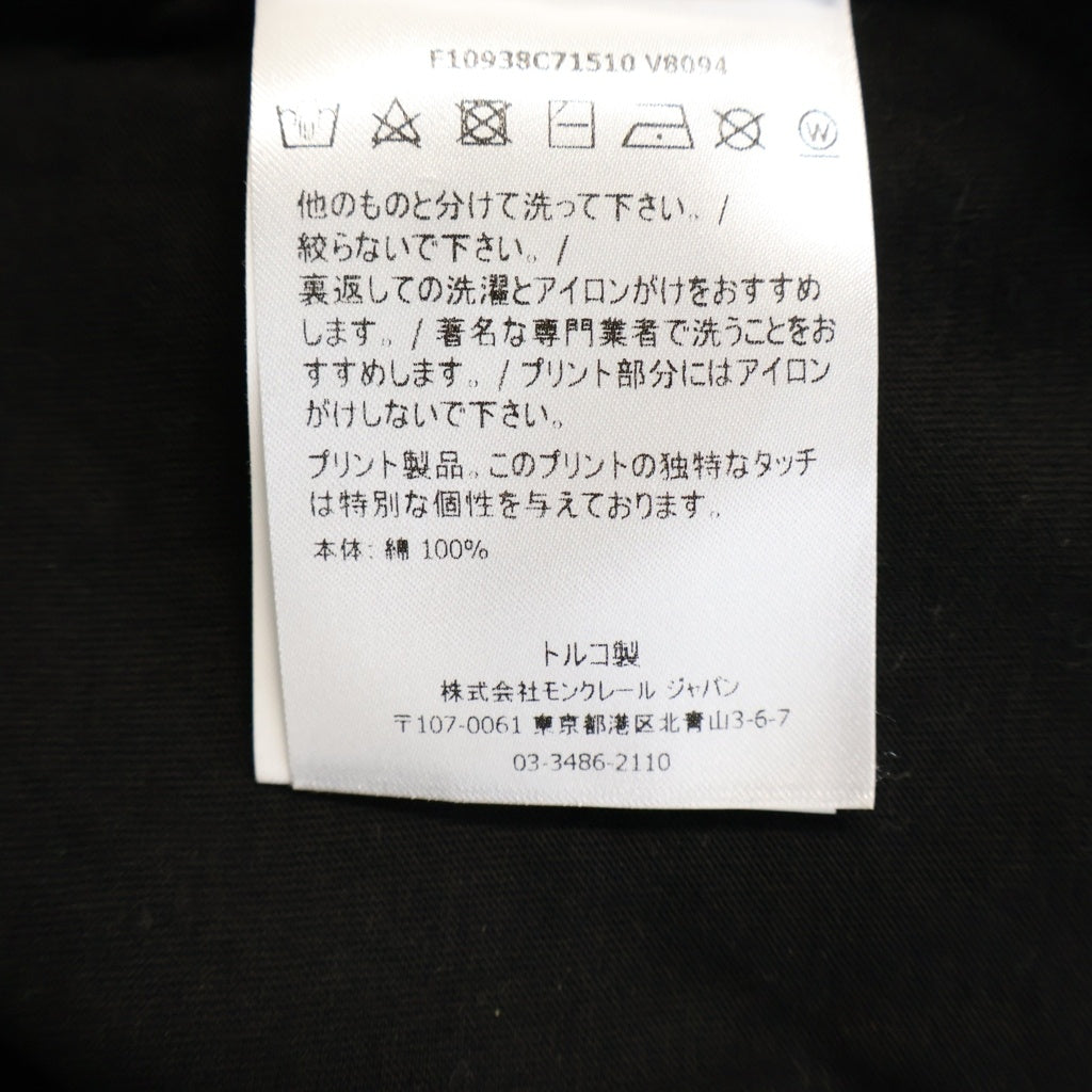 MONCLER(モンクレール) 20SS フロントロゴ クルーネック半袖Tシャツ カットソー ブラック F10938C71510 レディース