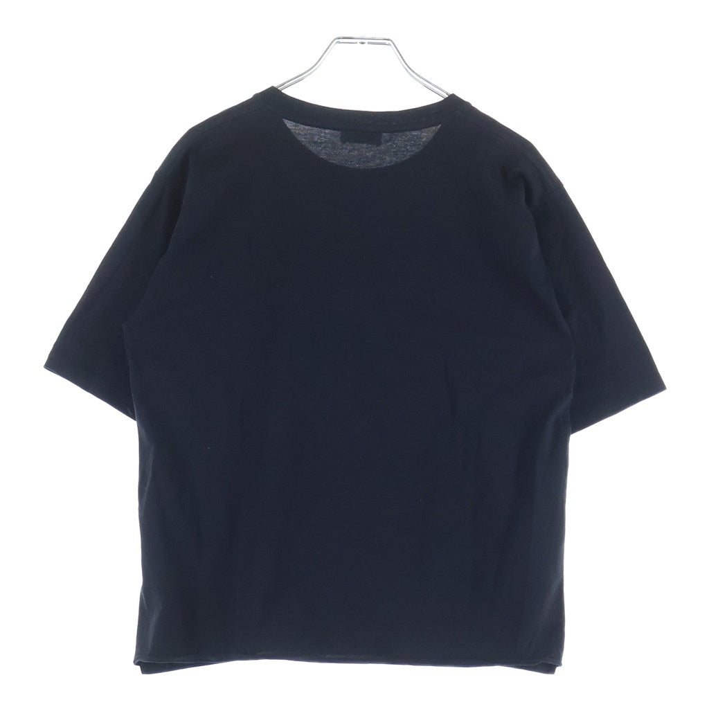 SAINT LAURENT PARIS(サンローランパリ) ロゴプリント クルーネック半袖Tシャツ カットソー ブラック 460876 YB2DQ