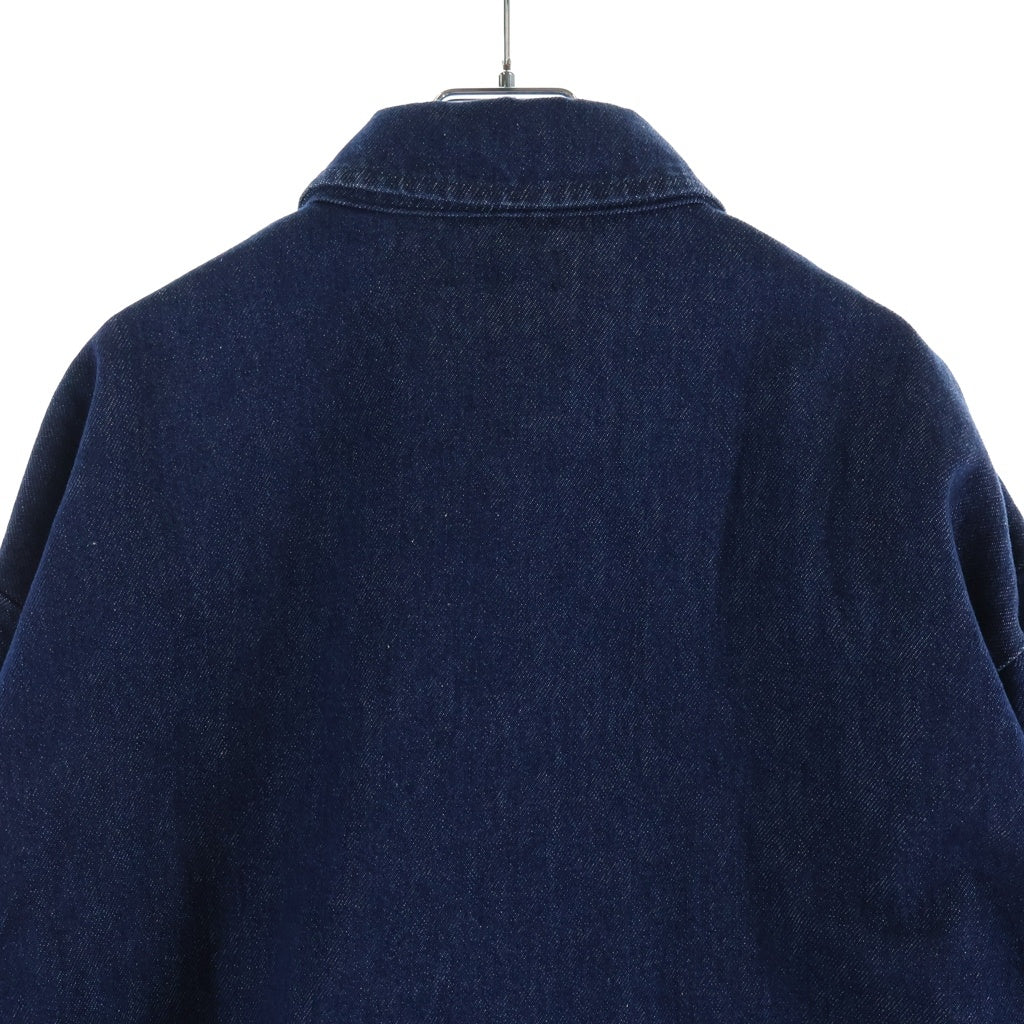 RAF SIMONS(ラフシモンズ) 21AW STRAIGHT FIT DENIM SHIRT RSロゴパッチ付 オーバーサイズ ストレートフィット デニム 長袖シャツ インディゴ 212-M242