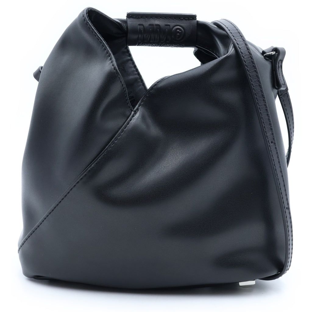MM6 Maison Margiela(エムエムシックスメゾンマルジェラ) ジャパニーズ 2WAY フェイクレザー クロスボディ ショルダーバッグ ブラック S54WD0106