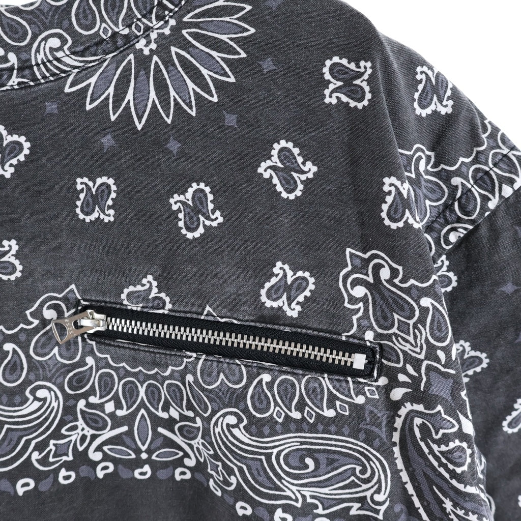 Sacai(サカイ) 23SS GHETTO GASTRO BANDANA PRINT PULLOVER ゲットー ガストロ バンダナプリント クルーネック 半袖プルオーバーシャツ ブラック 23-0639S