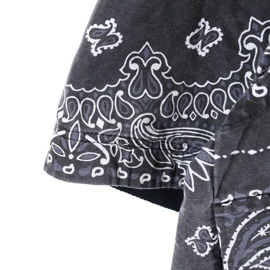 Sacai(サカイ) 23SS GHETTO GASTRO BANDANA PRINT PULLOVER ゲットー ガストロ バンダナプリント クルーネック 半袖プルオーバーシャツ ブラック 23-0639S