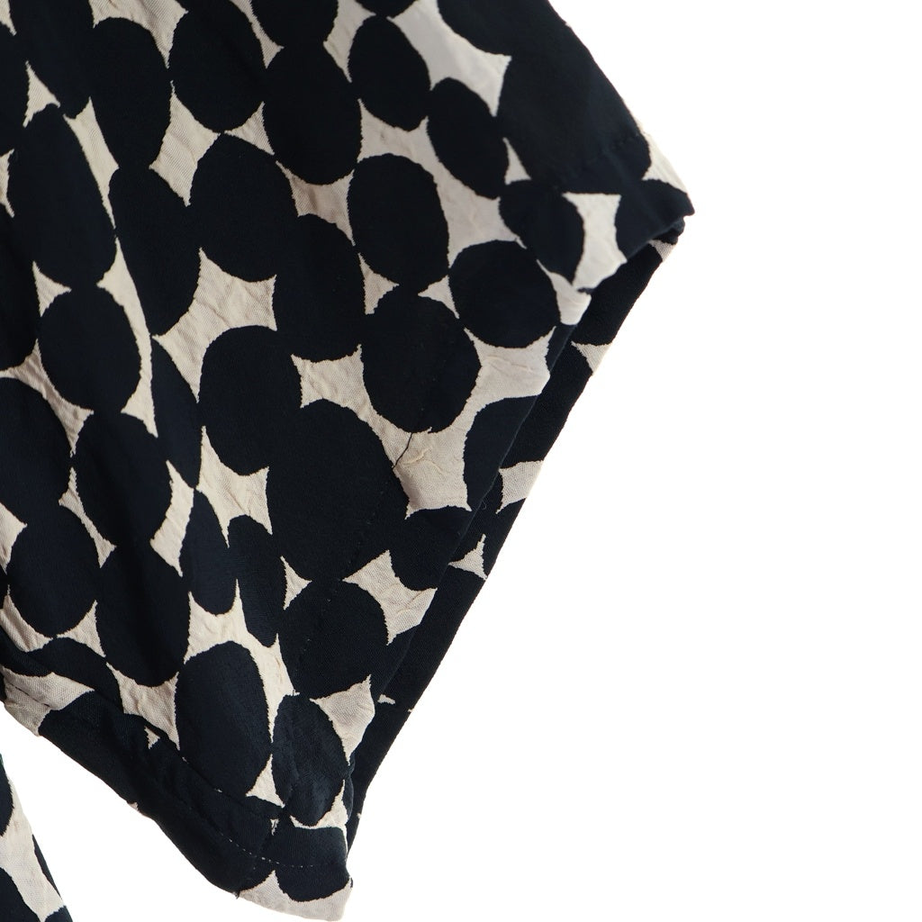 Needles(ニードルス) 21SS C.O.B. S/S ONE-UP SHIRT ワンアップ レーヨン 幾何学柄 半袖シャツ ブラック IN089