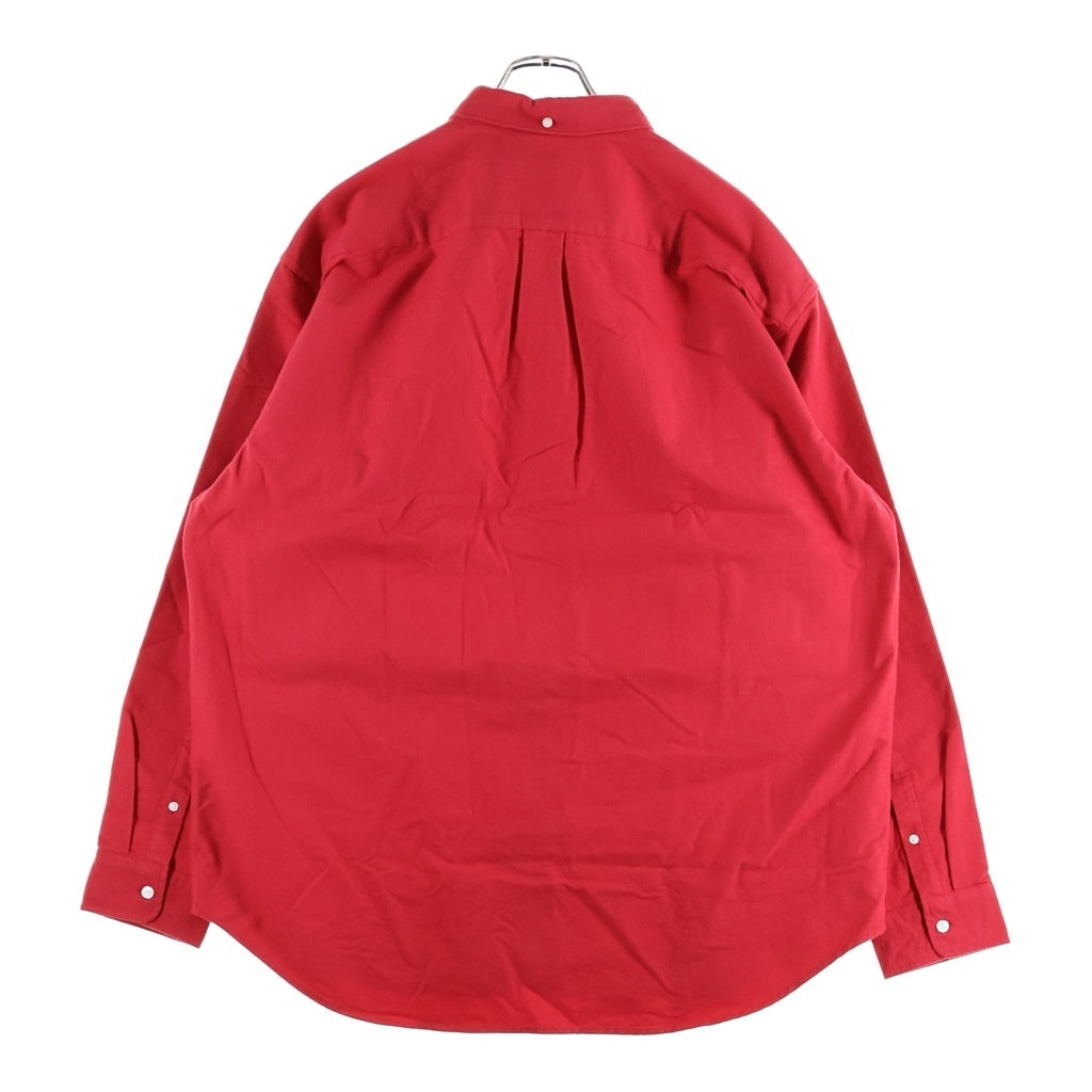 SUPREME(シュプリーム) 25AW Loose Fit Flannel Oxford Shirt ルーズフィット フランネル オックスフォード ボタンダウン 長袖シャツ レッド