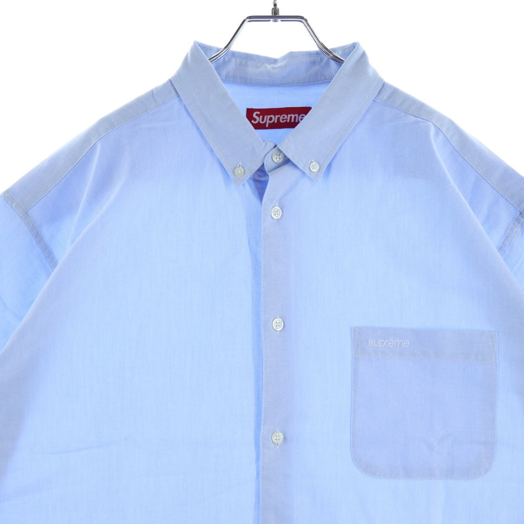 SUPREME(シュプリーム) 25SS Loose Fit Oxford S/S Shirt ルーズフィット オックスフォード ボタンダウン 半袖シャツ ライトブルー