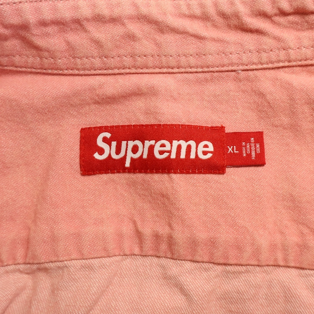 SUPREME(シュプリーム) 25SS Small Box Denim Shirt スモールボックスロゴ デニム長袖シャツ ピンク