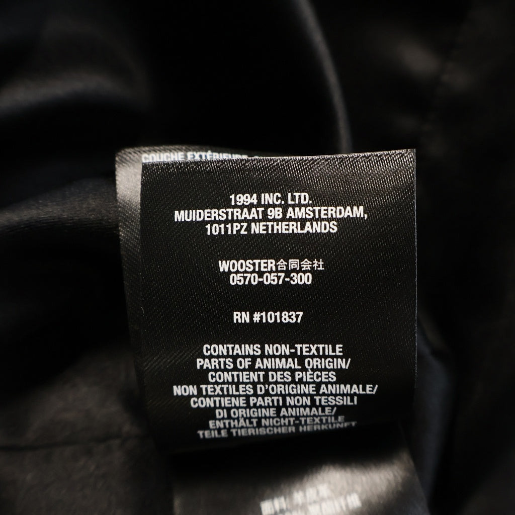 SUPREME(シュプリーム) 26SS ×Schott Leather Overcoat ショット ラムレザー コート ジャケット ブラック