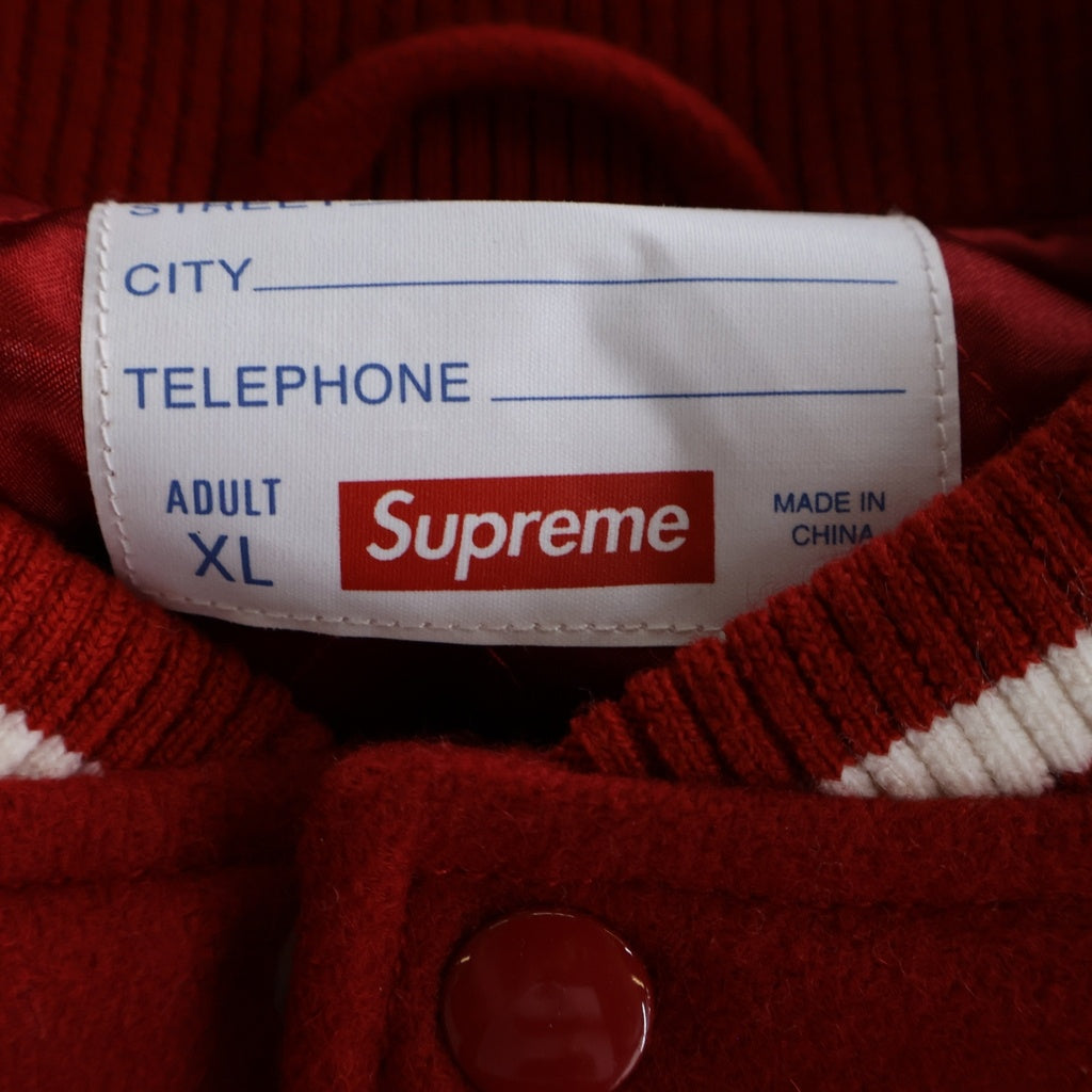 SUPREME(シュプリーム) 24AW Veritas Varsity Jacket ウール ヴェリタス バーシティージャケット レッド