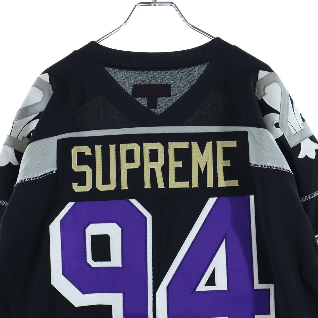 SUPREME(シュプリーム) 26SS Paneled Hockey Jersey パネルド 総柄 ホッケージャージー 長袖カットソー ブラック