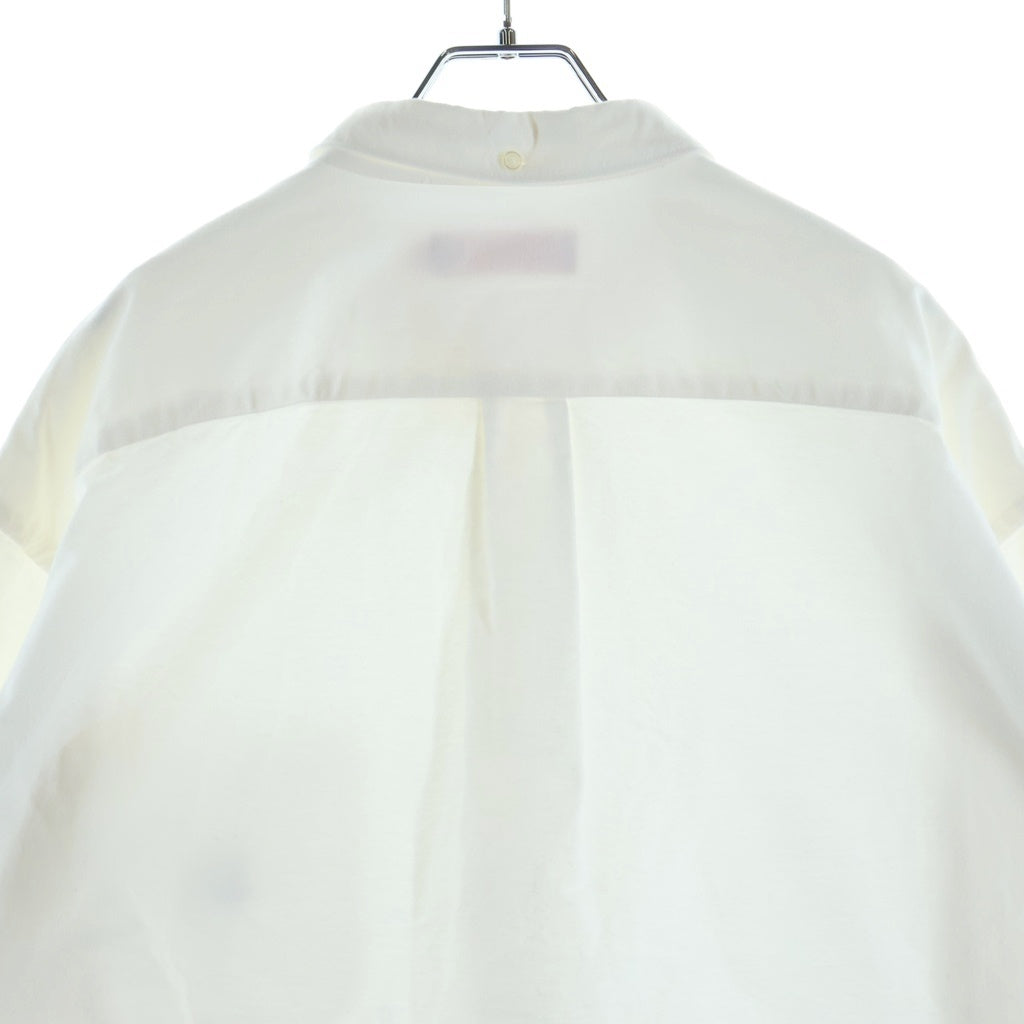 SUPREME(シュプリーム) 24SS Loose Fit Flannel Oxford Shirt クラウンロゴ ルーズフィット フランネル オックスフォード長袖シャツ ホワイト