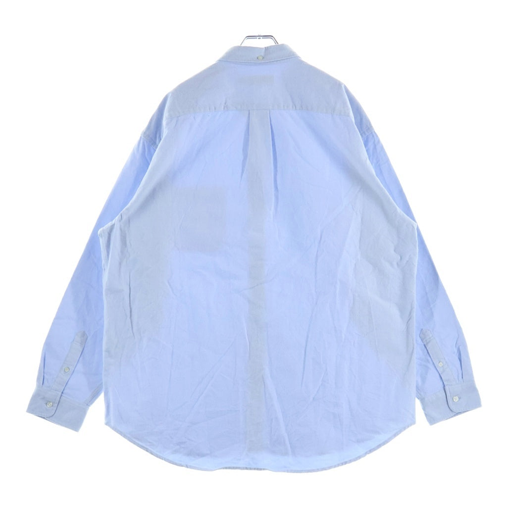 SUPREME(シュプリーム) 24SS Loose Fit Flannel Oxford Shirt クラウンロゴ ルーズフィット フランネル オックスフォード長袖シャツ ライトブルー