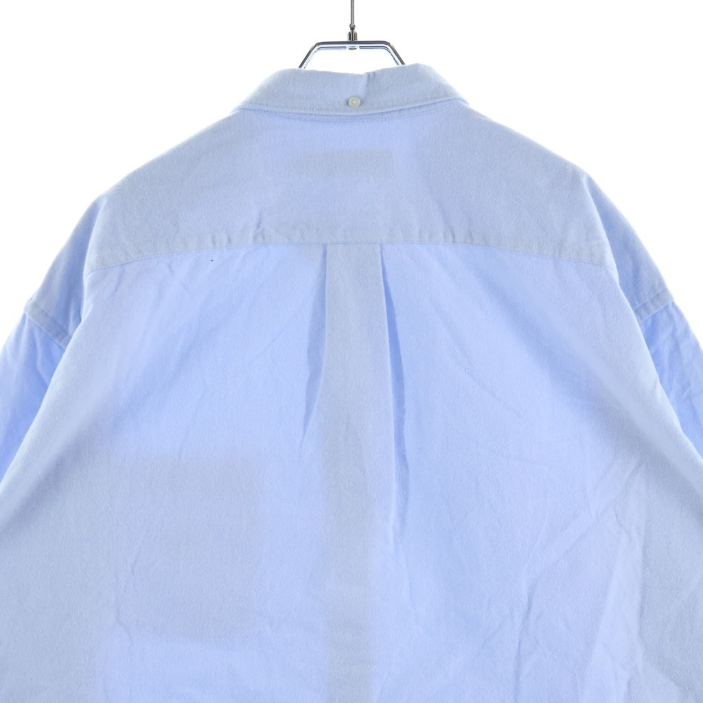 SUPREME(シュプリーム) 24SS Loose Fit Flannel Oxford Shirt クラウンロゴ ルーズフィット フランネル オックスフォード長袖シャツ ライトブルー