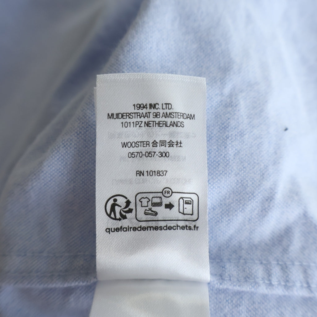 SUPREME(シュプリーム) 24SS Loose Fit Flannel Oxford Shirt クラウンロゴ ルーズフィット フランネル オックスフォード長袖シャツ ライトブルー