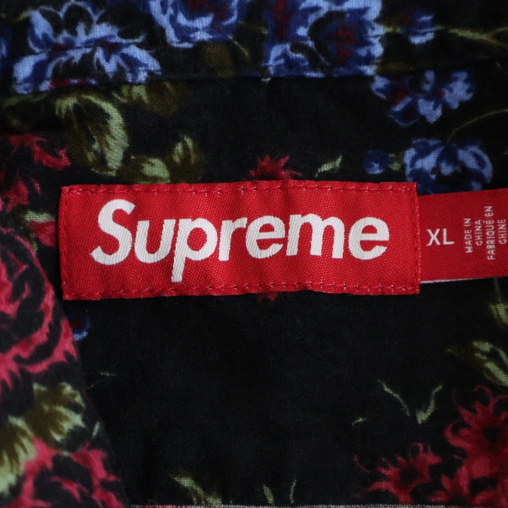 SUPREME(シュプリーム) 26SS Floral Flannnel Shirt フローラル総柄 フランネル長袖シャツ ブラック