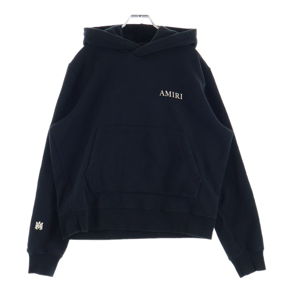 AMIRI(アミリ) Logo Print Cropped Pullover Hoodie ロゴプリント クロップド プルオーバーフーディ パーカー ブラック SR3GU0031SMRSTH1