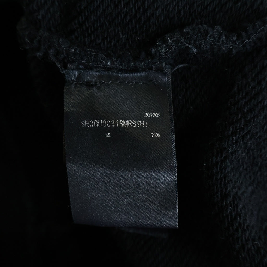AMIRI(アミリ) Logo Print Cropped Pullover Hoodie ロゴプリント クロップド プルオーバーフーディ パーカー ブラック SR3GU0031SMRSTH1