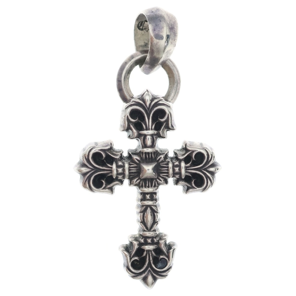 CHROME HEARTS(クロムハーツ) FILIG CROSS-XSM W BALE フィリグリークロスXSベイル wベイル ネックレストップ シルバー BCA262