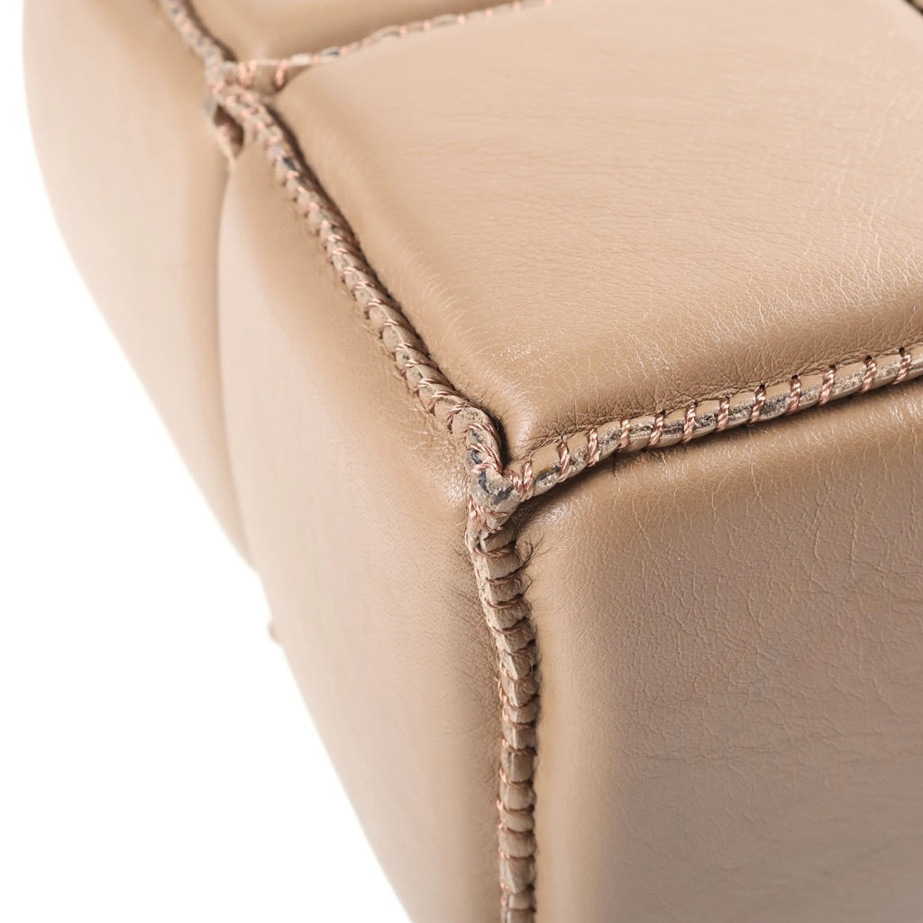 JAMIN PUECH(ジャマンピュエッシュ) JONU M PAD BAGS ジョヌ レザー パッド パッチワーク ショルダー ハンドバッグ ベージュ レディース